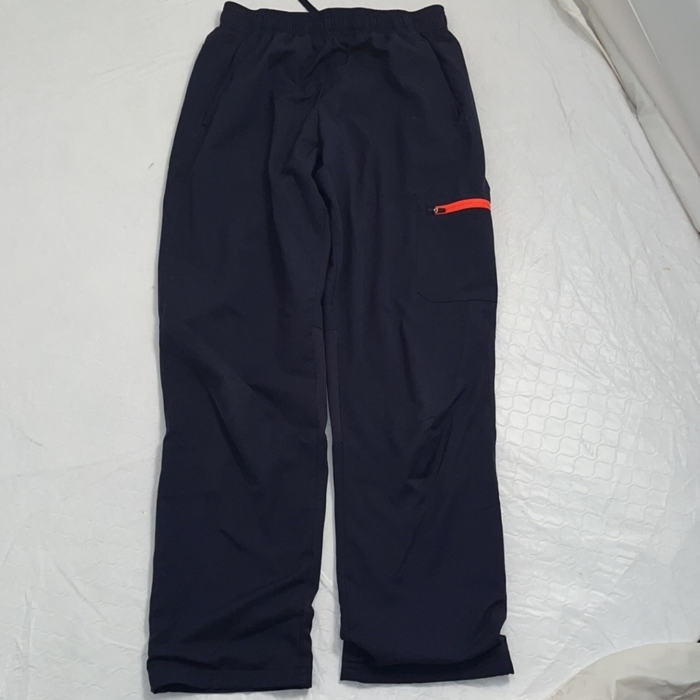 C9 navy track pants with orange trim 12-14